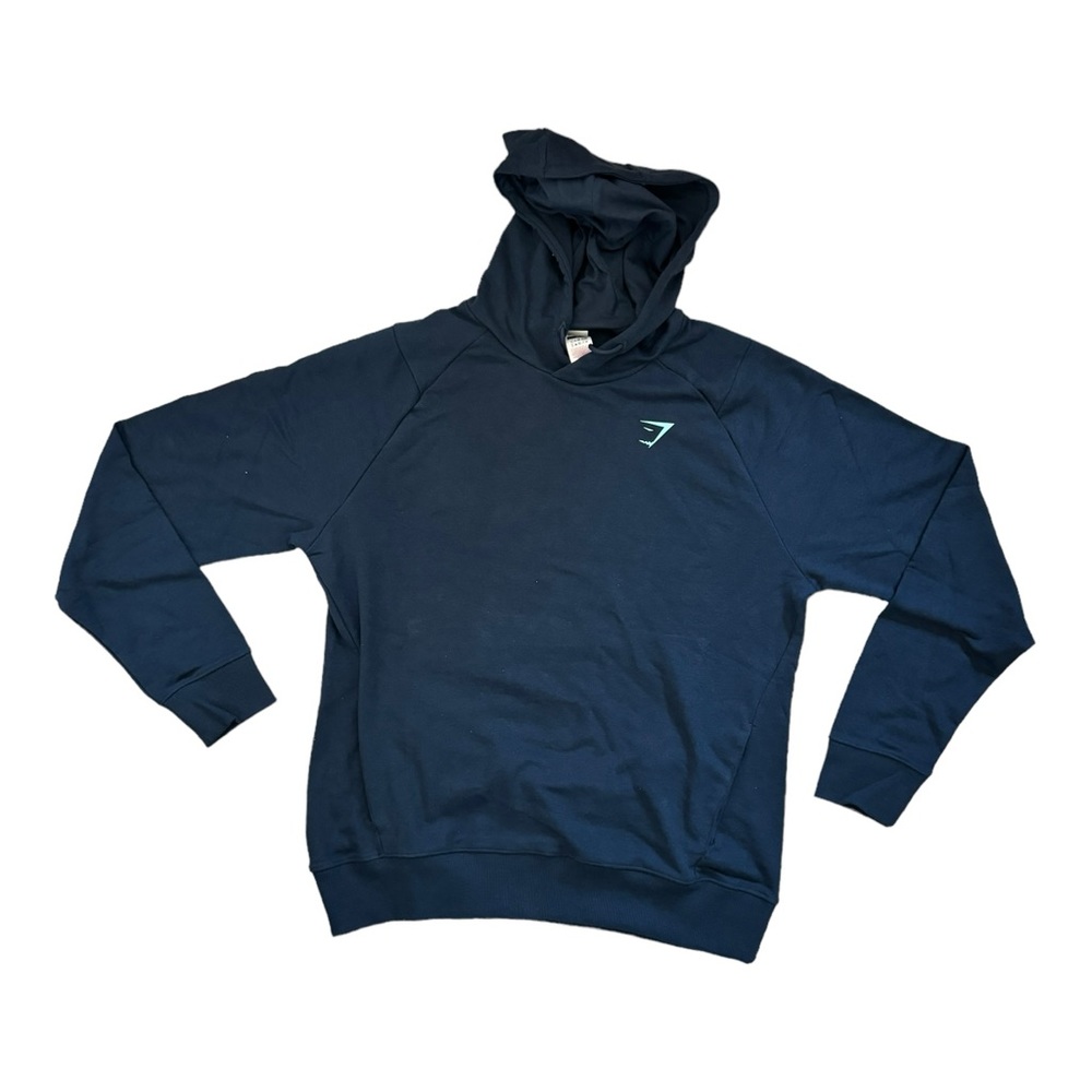 Gymshark Bold Hoodie, Navy, Multiple Sizes, Slim Fit, Men Activewear - Picture 3 of 10